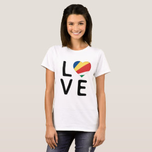 Camiseta Amor - Bandera de Seychelles