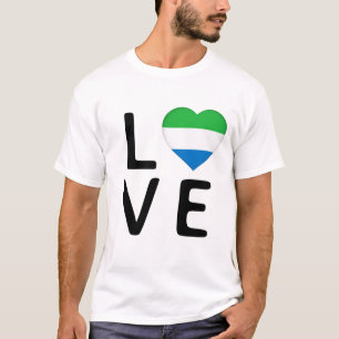 Camiseta Amor - Bandera de Sierra Leona
