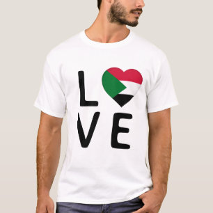 Camiseta Amor - Bandera de Sudán