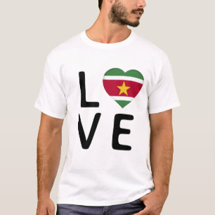 Camiseta Amor - Bandera de Surinam