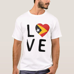 Camiseta Amor - Bandera de Timor Oriental