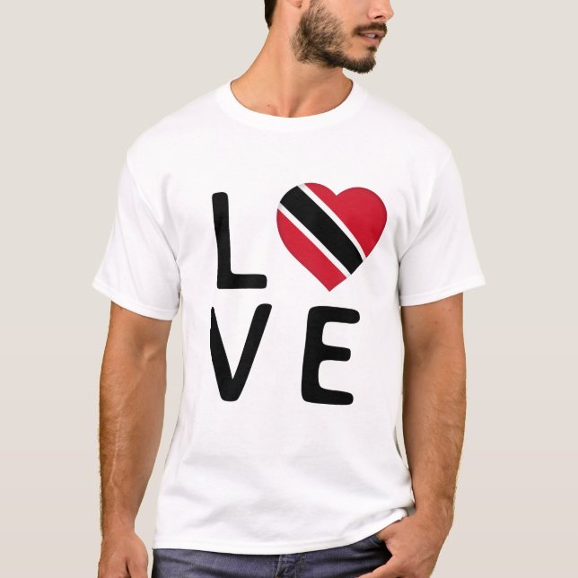Camiseta Amor - Bandera de Trinidad y Tobago (Anverso)