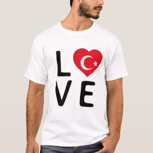 Camiseta Amor - Bandera de Turquía