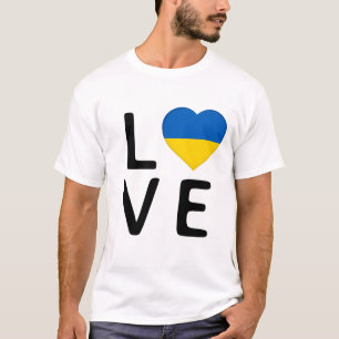 Camiseta Amor - Bandera de Ucrania