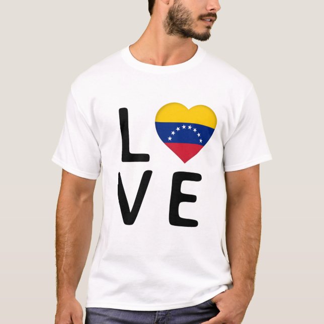 Camiseta Amor - Bandera de Venezuela (Anverso)