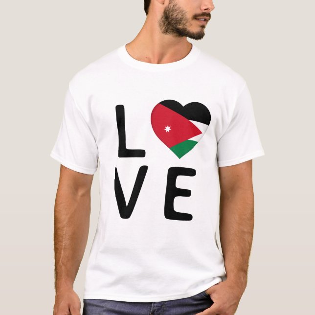 Camiseta Amor - Bandera Jordana (Anverso)