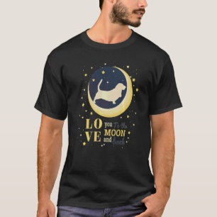 Camiseta Amor Basset Hound A La Luna