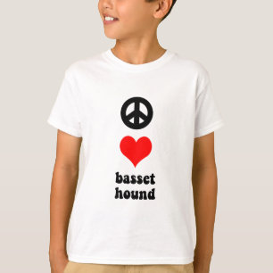 Camiseta Amor Basset Hound de la paz