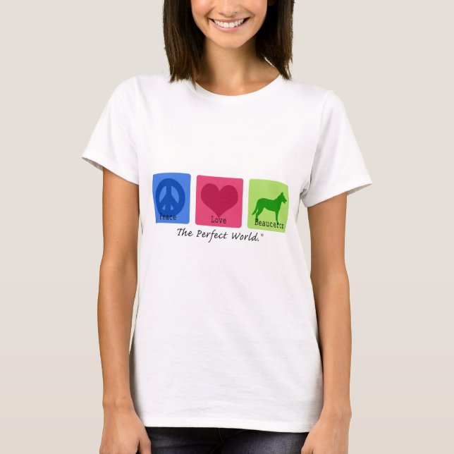 Camiseta Amor Beauceron de la paz (Anverso)
