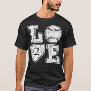 Camiseta AMOR Béisbol Softball Mamá Vintage Hogar con probl