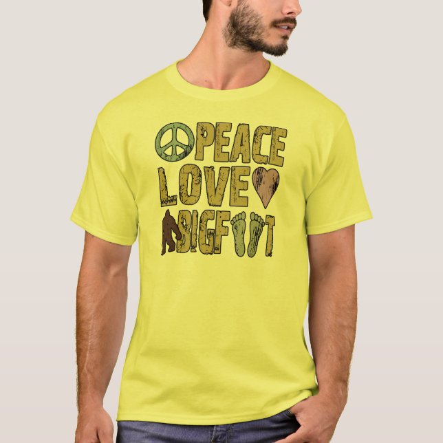 Camiseta Amor Bigfoot de la paz (Anverso)