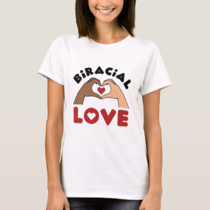 Camiseta Amor Biracial Pareja de Raza Mixta