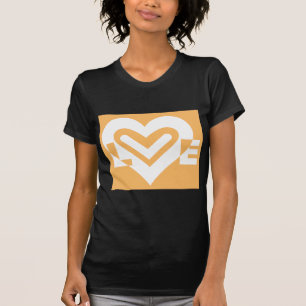 Camiseta Amor blanco y Naranja