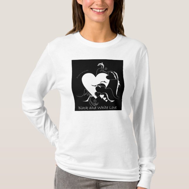 Camiseta Amor blanco y negro (Anverso)