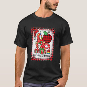 Camiseta Amor blanqueado Primer Grado Profesor Santa Claus