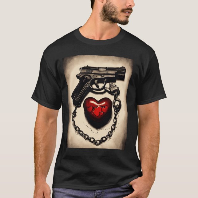Camiseta Amor, bloqueo y carga (Anverso)