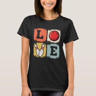 Camiseta Amor Bolos Franja Naranja Equipo Combinación