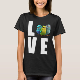 Camiseta Amor Budgie Mamá Periquito Perico Pájaro 3
