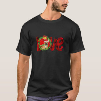 Camiseta Amor Bulldog francés Perro amor Navidades Red Plai