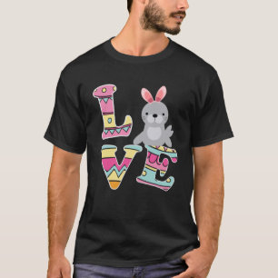 Camiseta Amor Bunny Sea Lion Eggings Cacería Feliz Día de P