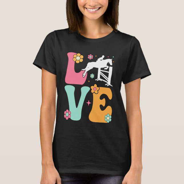 Camiseta Amor Caballo Divertido Boho Equitación  (Anverso)