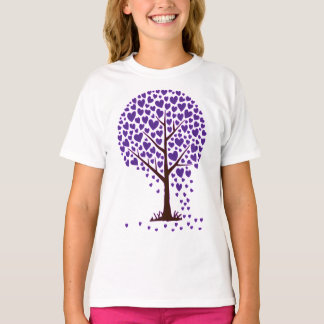 CAMISETA AMOR CAÍDO DEL ILUSTRACION DE ÁRBOL