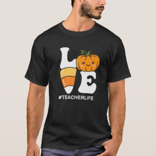 Camiseta Amor Calabaza Candy Maestra Vida Groovy Gracioso