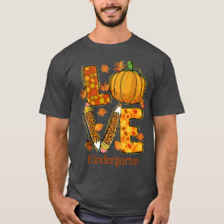 Camiseta AMOR CAMPO DEL PROFESOR, hojas caídas, impresión a