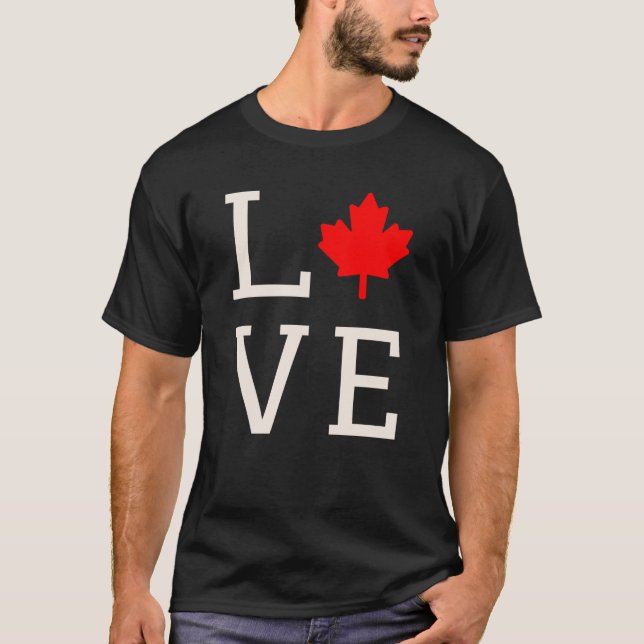 Camiseta amor canadá maple leaf canadán (Anverso)