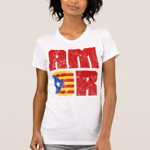 Camiseta Amor catalán, bandera de Cataluña Estelada