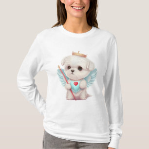 Camiseta Amor celestial: Perro maltés Ángel lindo