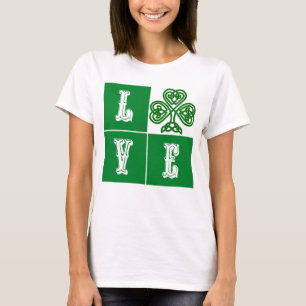 Camiseta Amor Celtic Shamrock Hearts