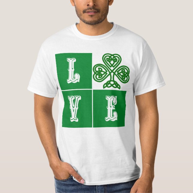 Camiseta Amor Celtic Shamrock Hearts (Anverso)