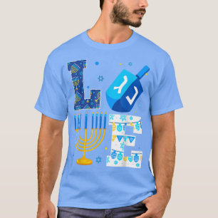 Camiseta AMOR Chanukah 2021 Decoraciones Cute Hanukkah Drei