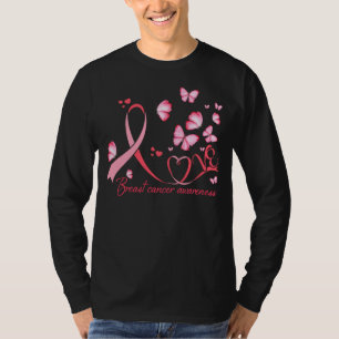 Camiseta AMOR Cinta rosa giratoria Cinta rosa Cáncer de Mam
