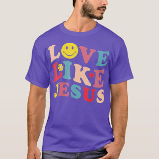 Camiseta Amor como Jesús Cara sonriente cristiana (1)