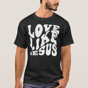 Camiseta Amor Como Jesús Cristiano Trendy Wavy
