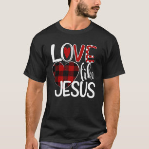 Camiseta Amor Como Jesús Cuadro de Búfalo Corazón