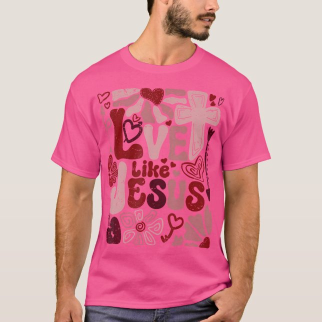 Camiseta Amor Como Jesús Dios Religioso Cristiano Cruz Boho (Anverso)