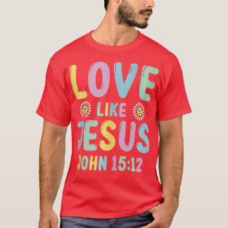 Camiseta Amor Como Jesús Dios Religioso Flor Cristiana Smi