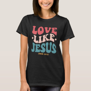 Camiseta Amor Como Jesús Dios Religioso Hoodie Con Palabras