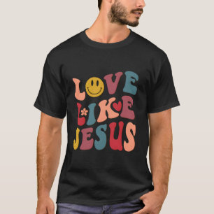 Camiseta Amor Como Jesús Dios Religioso Hoodie Con Palabras