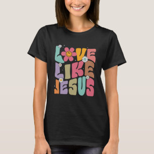 Camiseta Amor Como Jesús Dios Religioso Hoodie Con Palabras