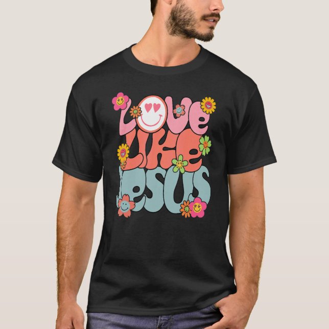 Camiseta Amor Como Jesús Dios Religioso Palabras Cristianas (Anverso)