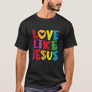 Camiseta Amor Como Jesús Estético De Moda Cristiana Religio