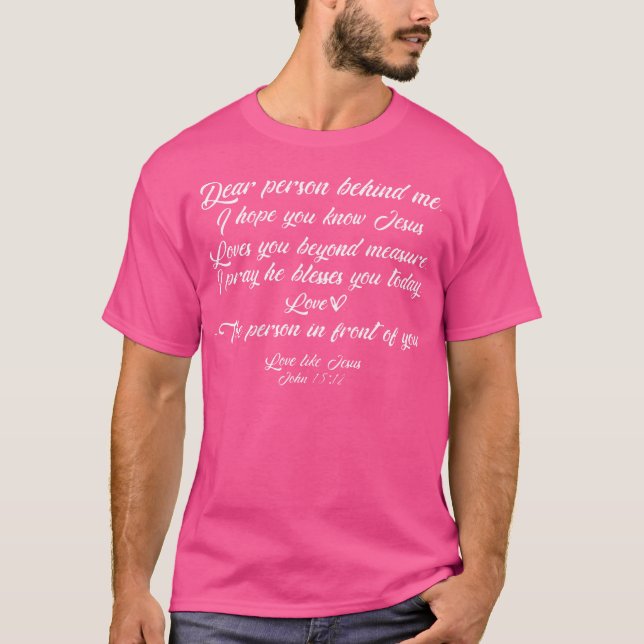 Camiseta Amor como Jesús Juan 1512 Biblia Frente Cristiano  (Anverso)