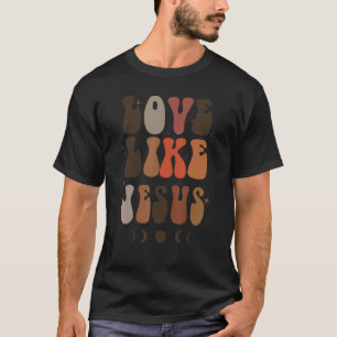 Camiseta Amor Como Jesús Positivo Católico Preppy Retro Chr