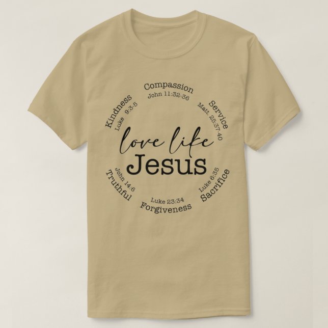 Camiseta Amor Como Jesús Positivo Católico Preppy Retro Chr (Diseño del anverso)