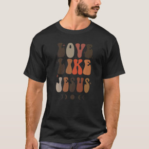 Camiseta Amor Como Jesús Positivo Católico Preppy Retro Chr