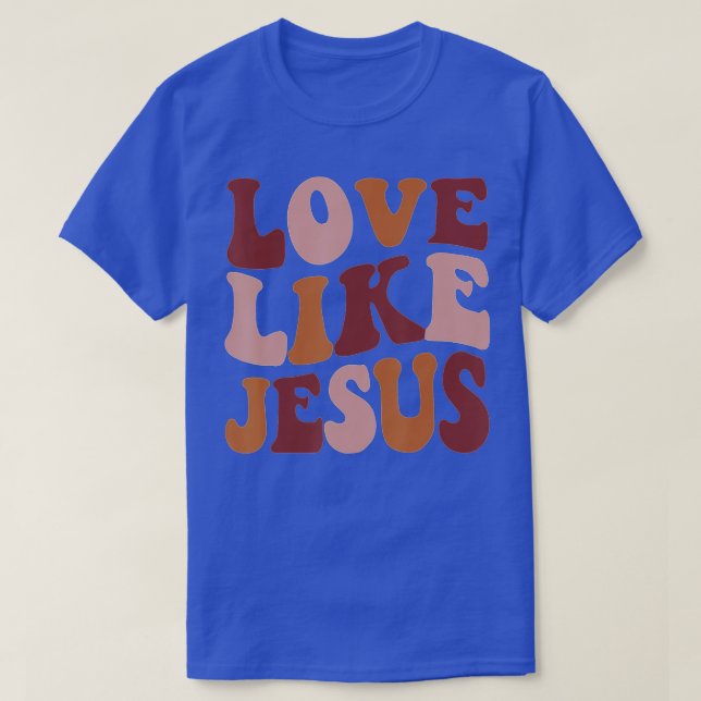 Camiseta Amor Como Jesús Positivo Católico Preppy Retro Chr (Diseño del anverso)